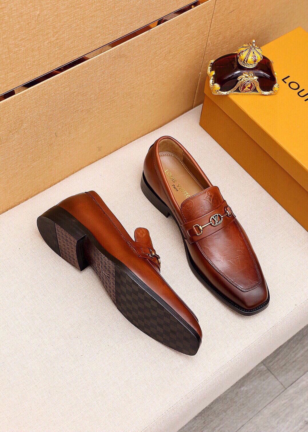 Louis Vuitton Embossed Buckle Loafers - Rubber Outsole