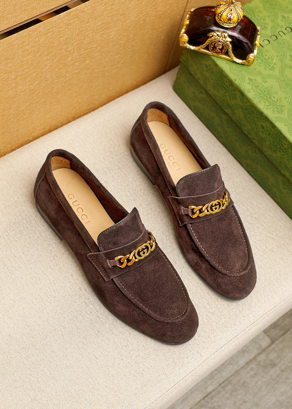 Gucci Chain Detail Loafers